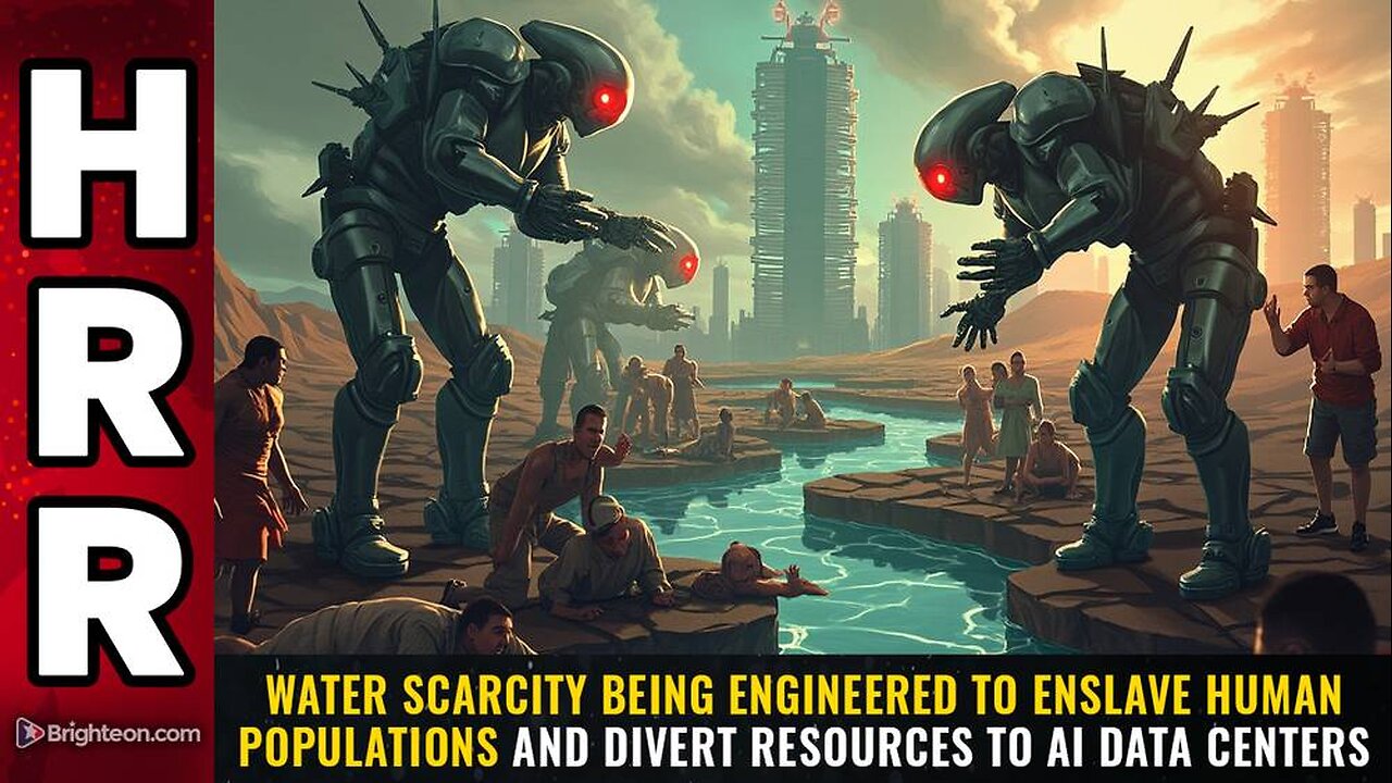 WATER SCARCITY being engineered to enslave human populations and divert resources to AI data centers
