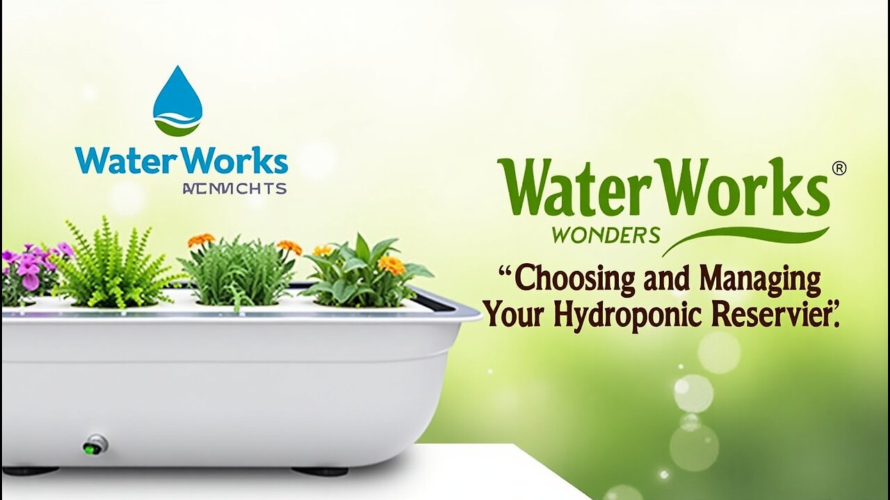 Water Works Wonders Choosing and Managing Your Hydroponic Reservoir