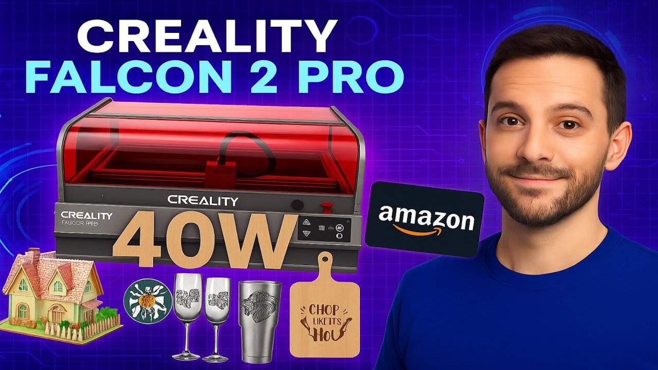 This 40W Laser Engraver Is INSANE!Creality Laser Engraver Falcon2 Pro