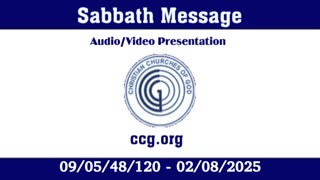Sabbath Message (Audio) for 09/05/48/120 - 02/08/2025
