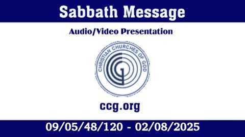 Sabbath Message (Audio) for 09/05/48/120 - 02/08/2025