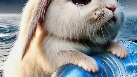 Rabbit Middle of the Sea #bunny #short