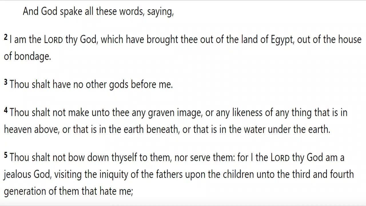 THE TEN COMMANDMENTS