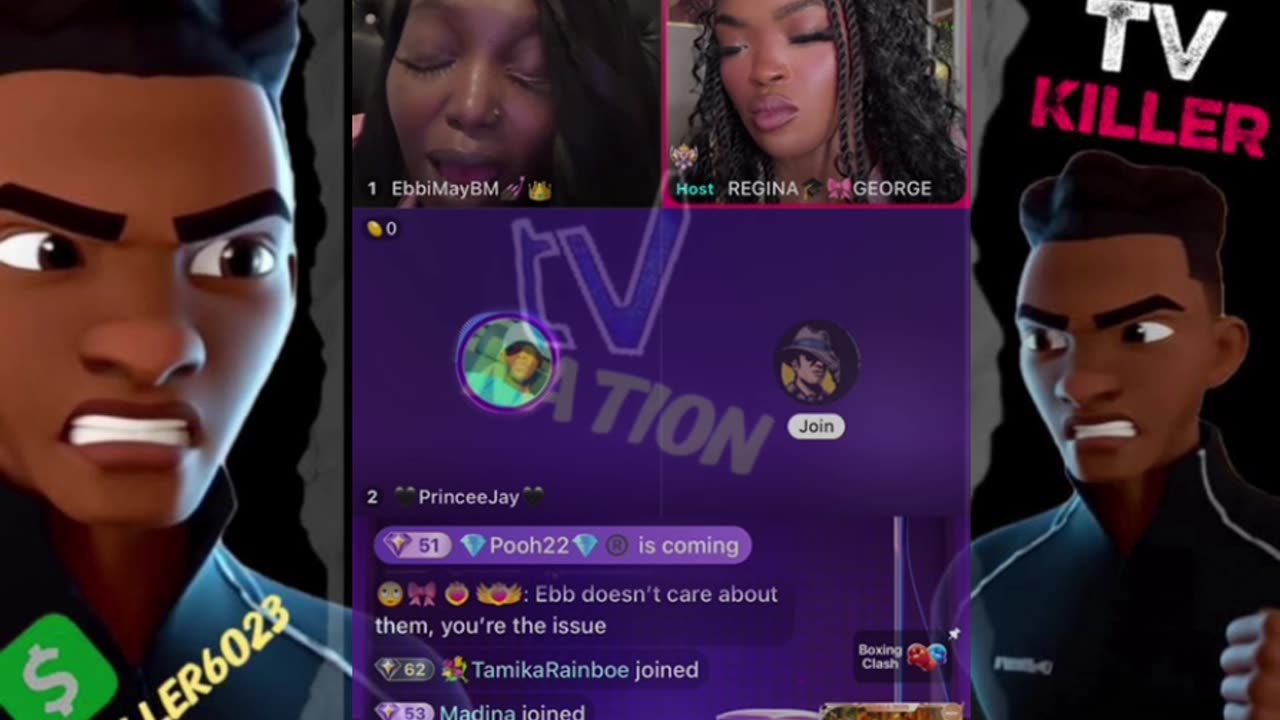 EBBIMAY & PRINCE J GETS INTO IT ON THE PINk TABLE TALK SHOW