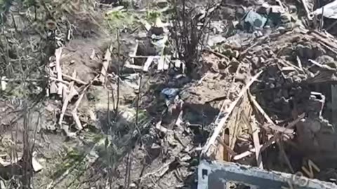 Aftermath of Airstrikes on Russian Staging Area