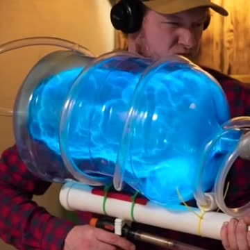 Watch him transform 5-gallon jugs into a plasma cannon! ⚡️