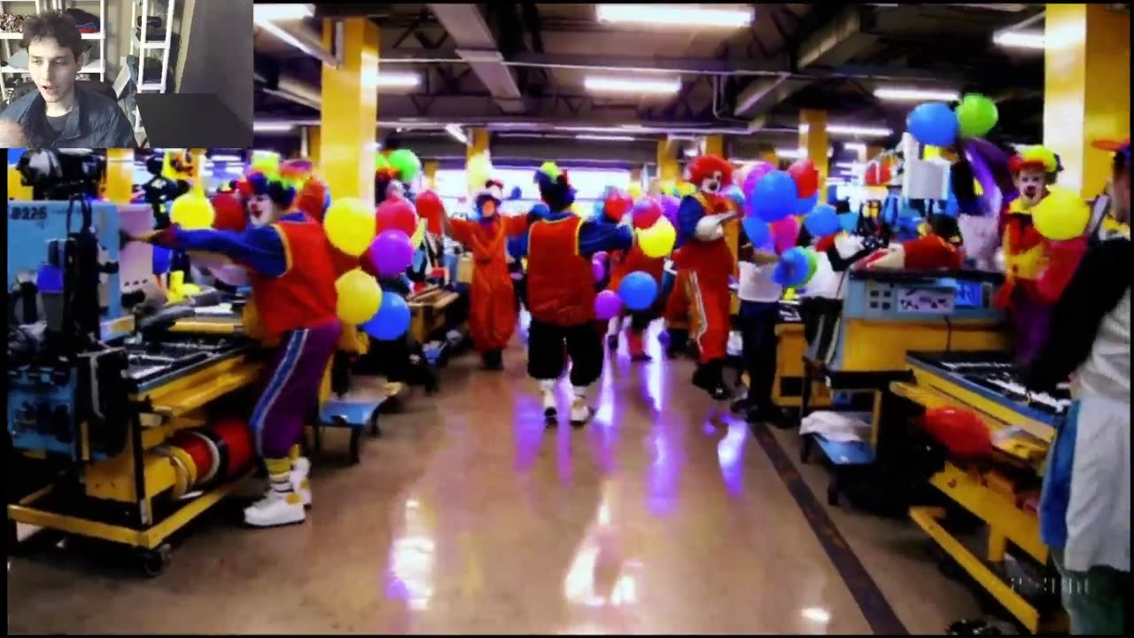 Outtake #3,001 Of The Clowns Roam Around A Factory Fake Funny Parody Video