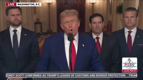 Trump's Full 10PM Presidential Address to the Nation about Iran Nuclear Strike