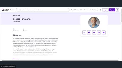 Udemy Instructor: Victor Patalano