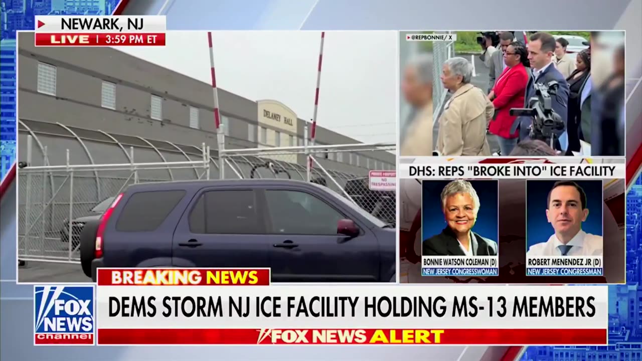 Arrest of the Newark mayor for trespassing at an ICE detention facility