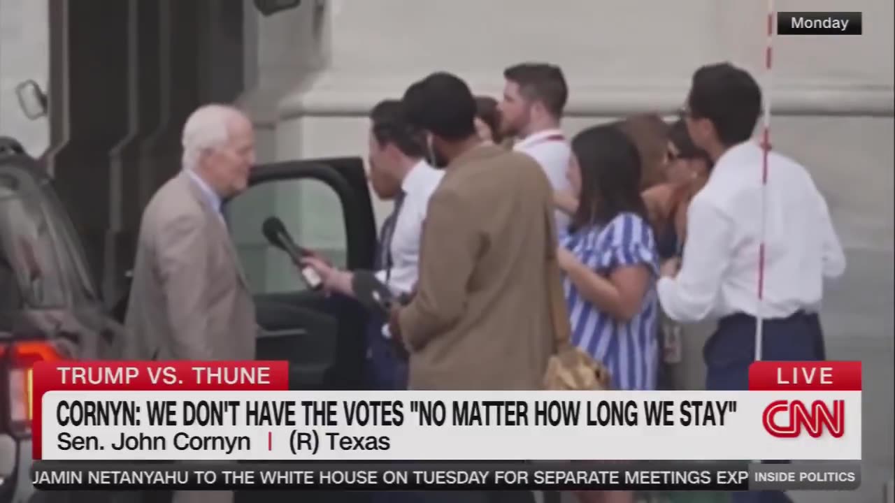 RINO senator CAUGHT whining to reporters about Trump wanting to cancel his vacation