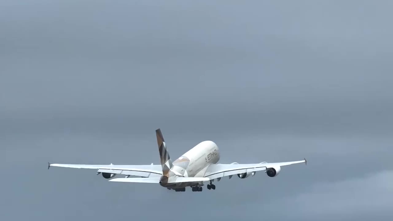 Airbus A380 of Etihad airline