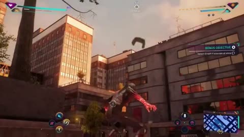 Spider-Man Game: Destroying Flying Robots in the Park