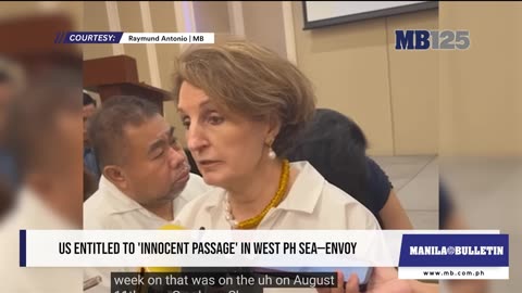 US entitled to 'innocent passage' in West PH Sea—envoy