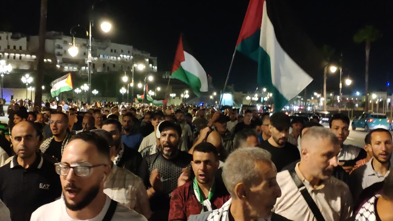 مسيرة شعبية دعما لغزة الوفاء لدماء الشهداء طنجة 15 07 2025 امريكا عدوة الشعوب