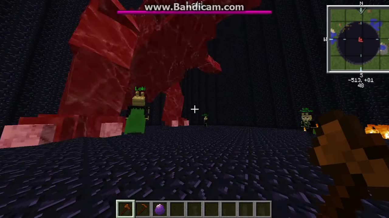 Minecraft Mob battle Loki Vs Mobzilla
