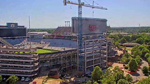 Jordan-Hare Stadium North End Zone Videoboard Full Timelapse, July 2024-25