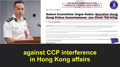 U.S. House Urges Sanctions on Hong Kong Police Commissioner Joe Chow Yat-ming