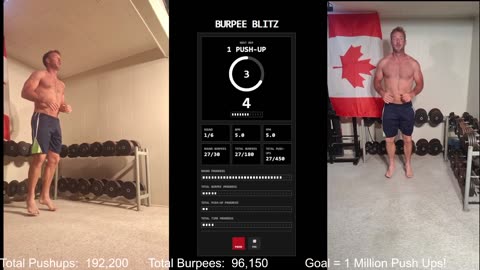Everyday 300 push ups and 150 Burpees!
