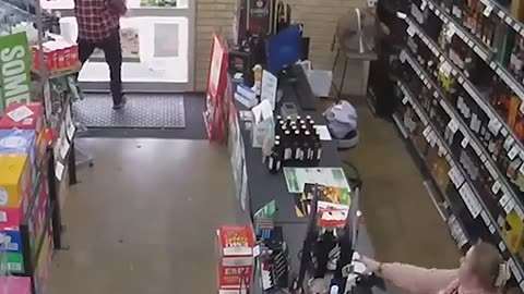 Wannabe thief stopped by locked door.