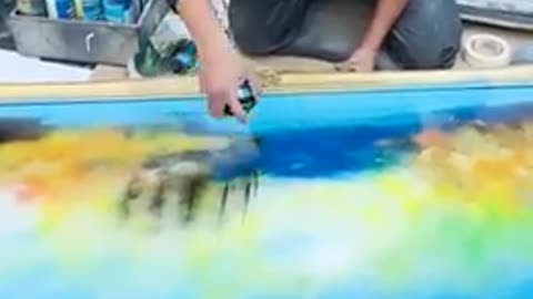 Magnificent Mirror Art done by a Street Artist