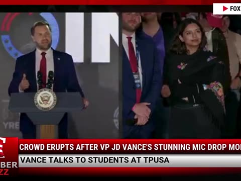 Crowd Erupts After VP JD Vance's Stunning Mic Drop Moment