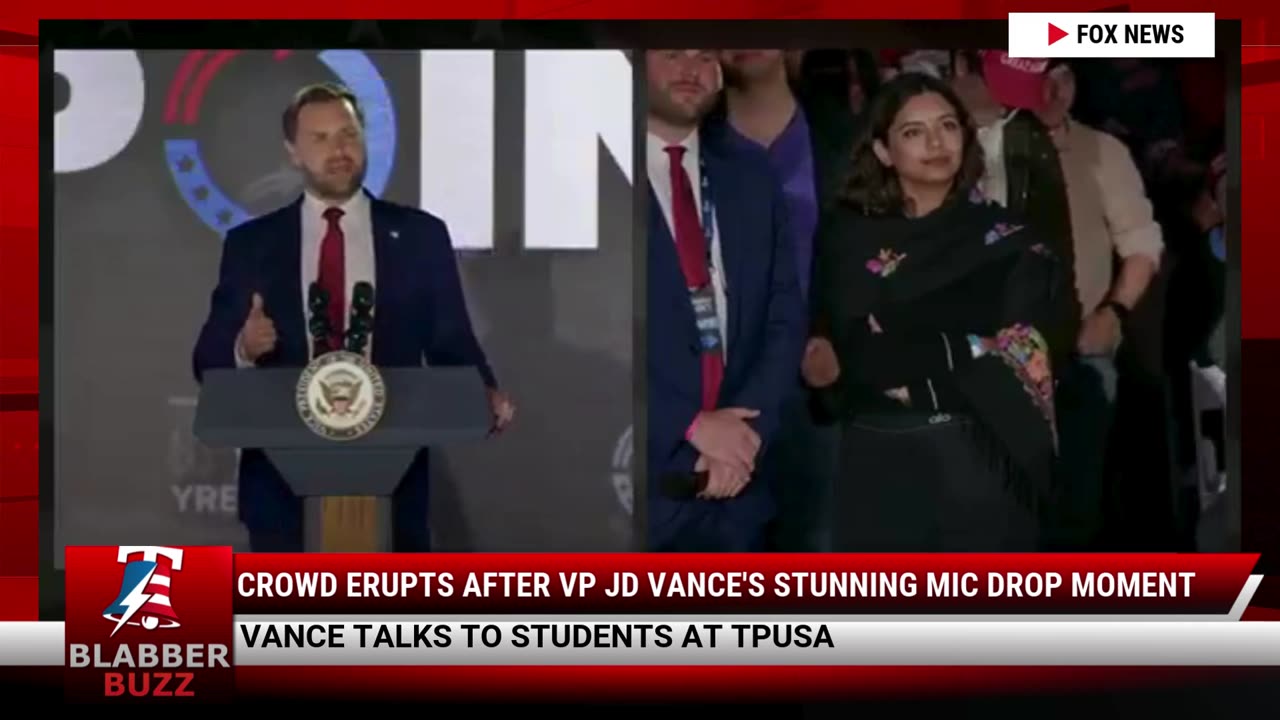 Crowd Erupts After VP JD Vance's Stunning Mic Drop Moment