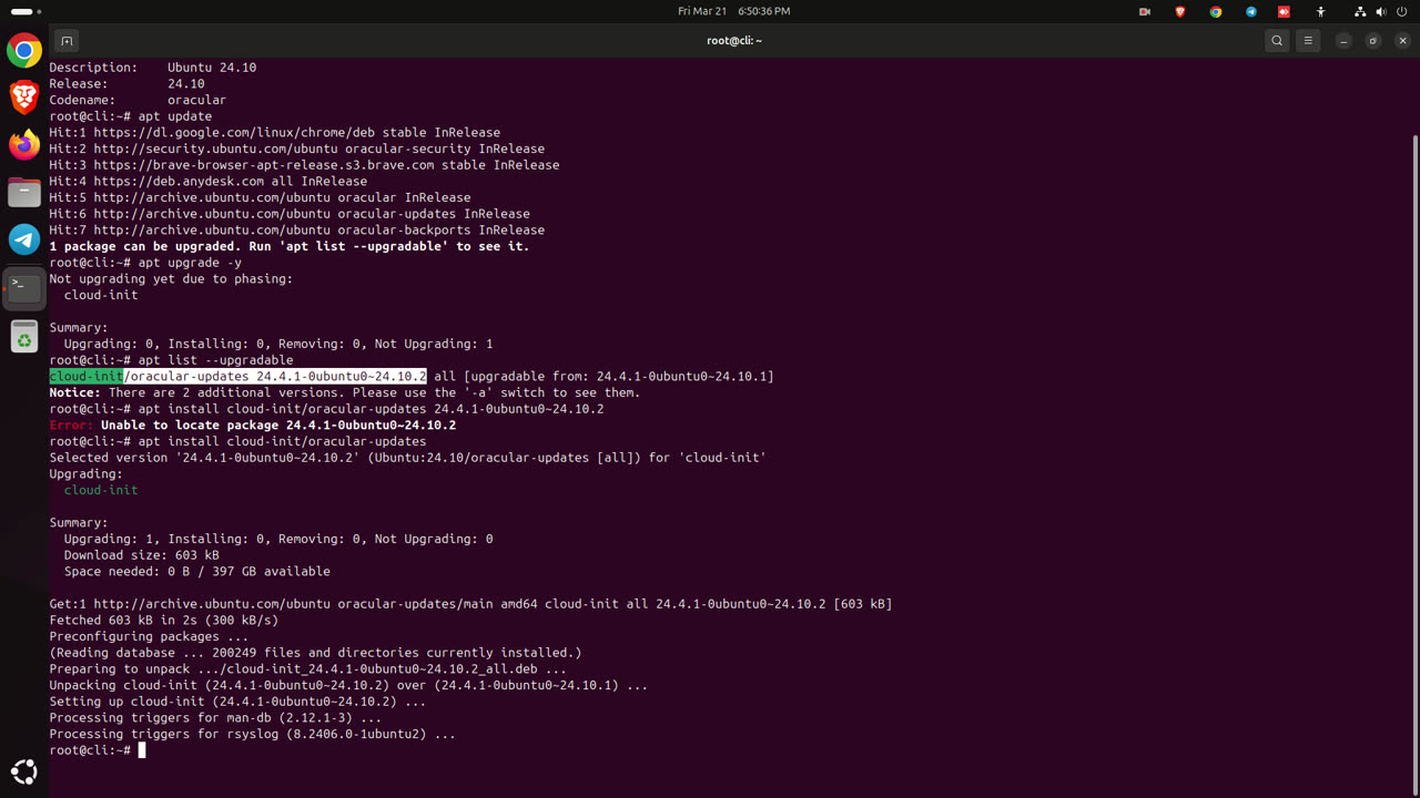 Ubuntu 24.10 Desktop Linux Service