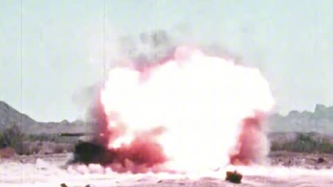 AH-1W SuperCobra hits an M47 Patton tank with a TOW missile during trials