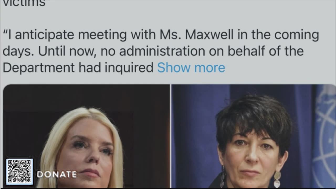BREAKING_ AG Pam Bondi orders the DOJ to immediately get in contact with GHISLAINE MAXWELL,