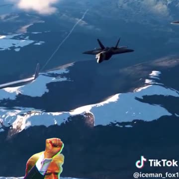 Air Force One flies over Alaska today under the protection of six F22 Raptors.