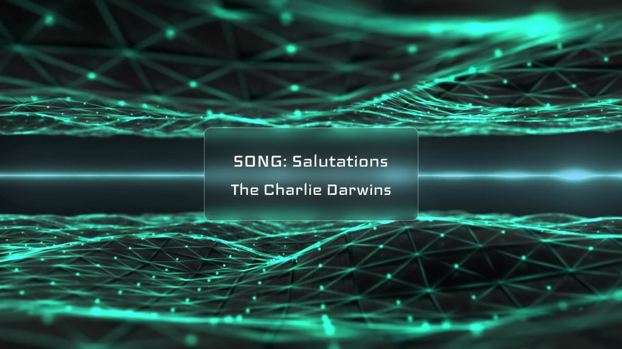 The Charlie Darwins - Salutations Music Visualizer Pulsing Aqua 1080p