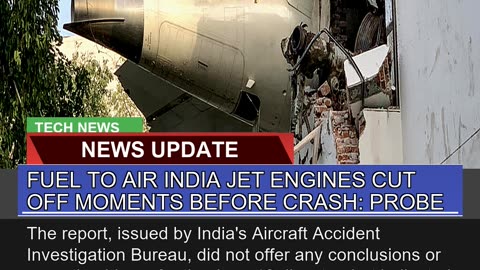 Fuel to Air India Jet Engines Cut Off Moments Befo