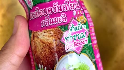 A sweet taro assimilated into sweet rice dumpling and serve