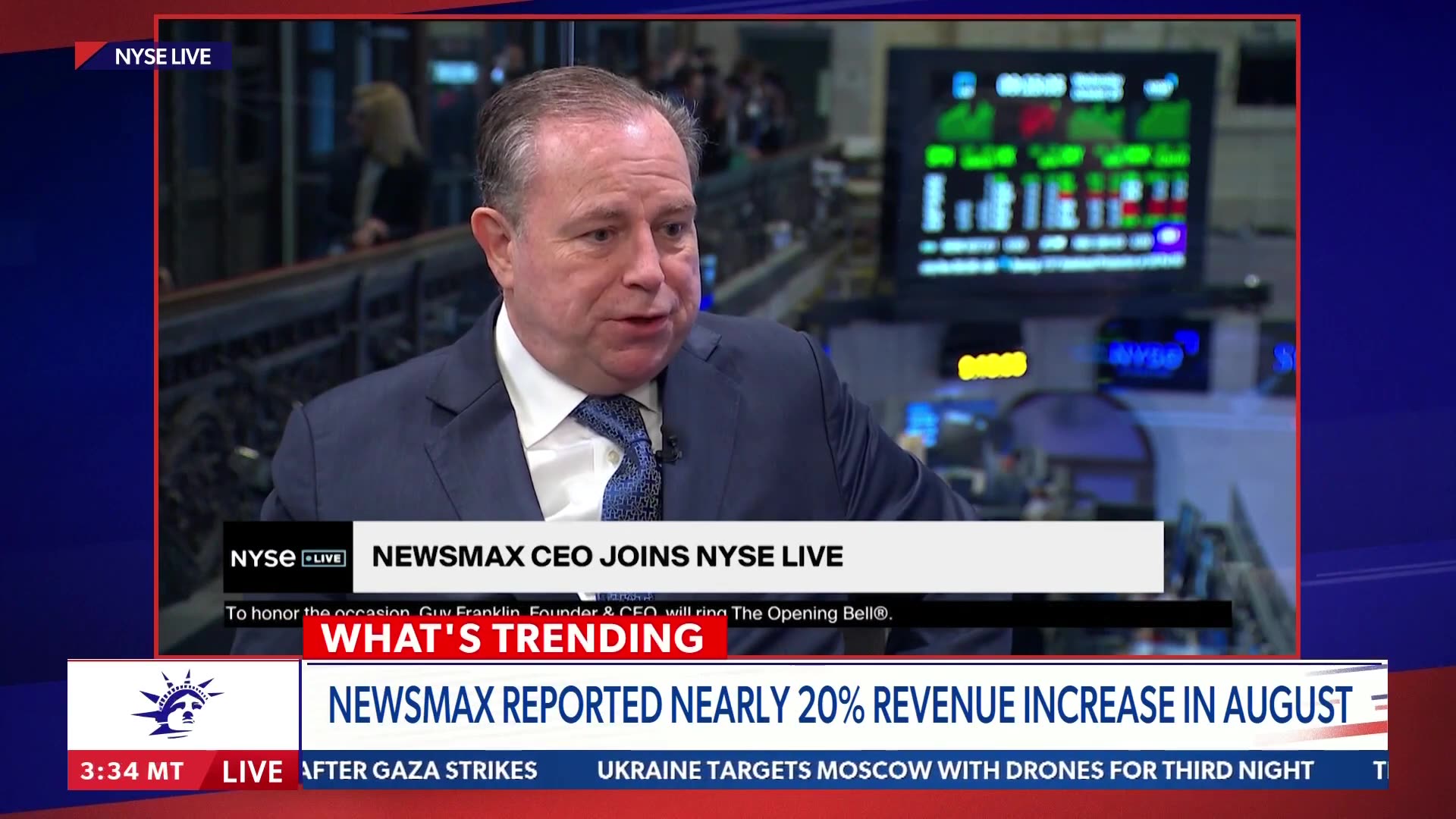 Newsmax CEO on NYSE Live: Big Growth Ahead with Cable, Streaming