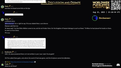 0033 - Worldwide Debates LIVE - YouTube/Rumble/Twitch/Kick