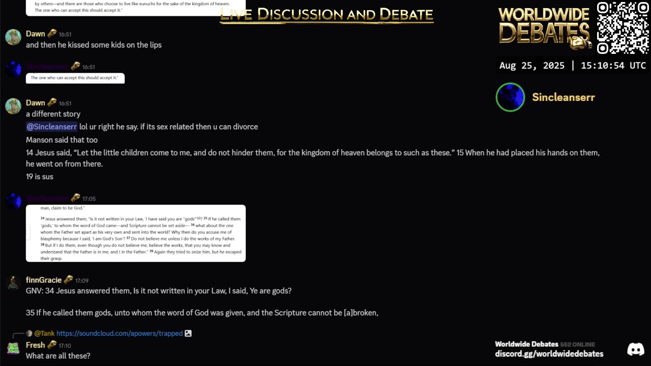 0033 - Worldwide Debates LIVE - YouTube/Rumble/Twitch/Kick