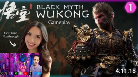 Reagindo uma streamer estrangeira uma influênciadora jogando Black Myth Wukong Capítulo 1