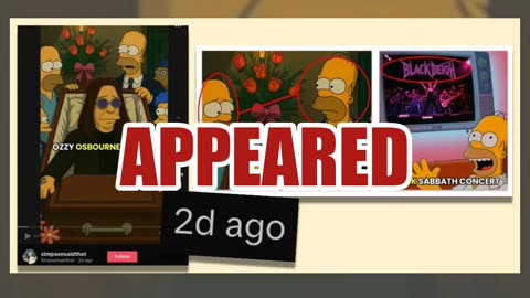 Fact Check: Fake Simpsons Video Did NOT Predict Ozzy Osbourne's Death -- Published After He Died