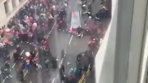 Car plows into crowd during Liverpool victory parade