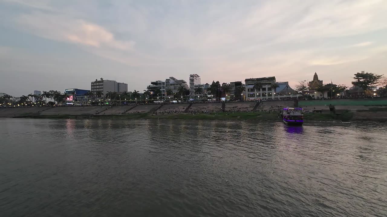 Riverboat by the palace, Phnom Penh, Cambodia 2025