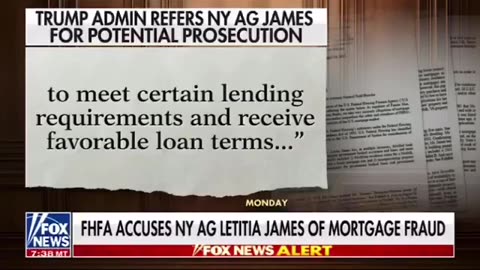 Pam Bondi set to review 25 years of mortgage fraud by Letitia James.