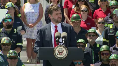 JD Vance speaks at Nucor Steel in South Carolina