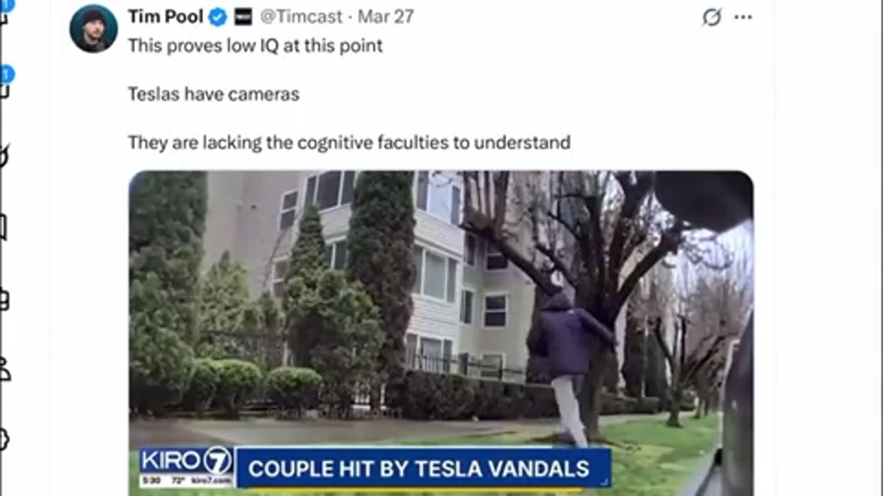 Lefties keying Teslas ..