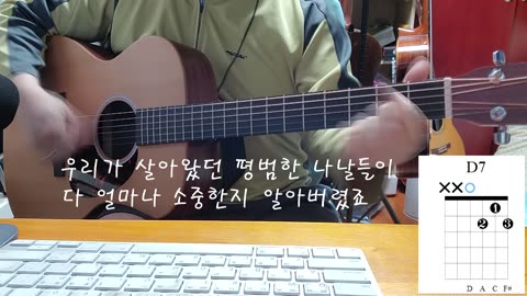 당연한 것들 - 이 적, guitar backing, solo, chord diagram
