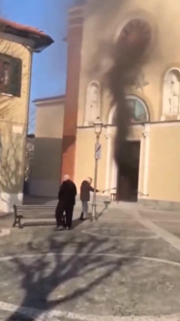 Immigrant Muslim terrorists set fire to church destroying 600 year old organ.