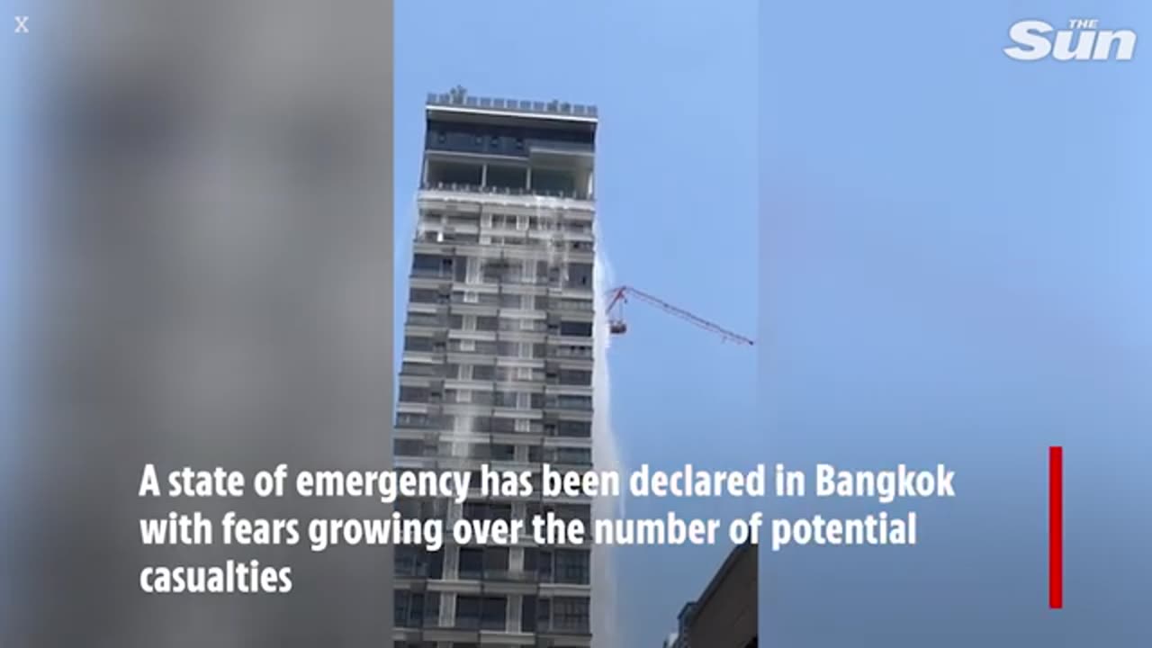 Building COLLAPSES as thousands feared dead in huge Thailand earthquake