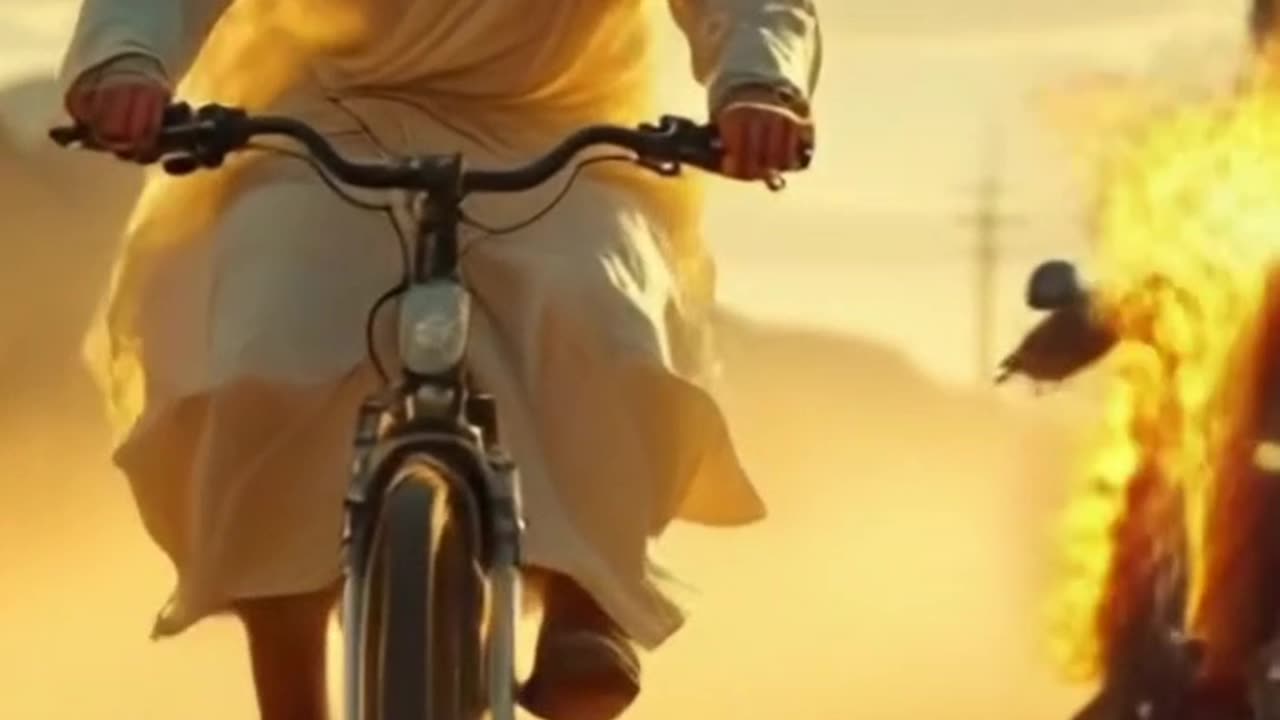 Jesus on a bicycle