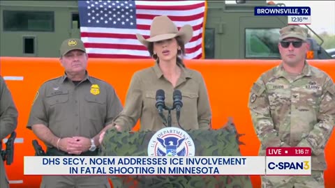 Bộ trưởng An ninh Nội địa Kristi Noem gọi vụ tấn công nhằm vào các nhân viên ICE ở Minneapolis...