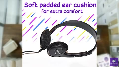 Maxell - 190319 Stereo Headphones - 3.5mm Cord with 6-Foot Length - Soft Padded